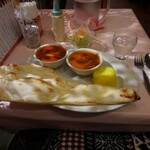 マトンカレーと日替わりカレーのランチ