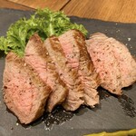 Trattoria gatakigi - 熊本赤牛の鉄板ステーキ 1750円