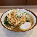 そばの神田 東一屋 - アサソバビンボー！　
      朝そば＋野菜かき揚げ！　