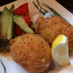 旨い料理・旨い酒 じょうじ - カニクリームコロッケは割ると蟹だらけ！最高のコロッケです♪