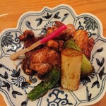 明月庵 ぎんざ 田中屋 - 大山鶏の焼鳥(精肉・レバー) ¥1250