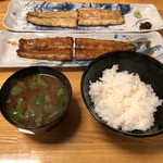鰻はし本 - 横山さんの鰻の白焼きと蒲焼き＋ご飯＋赤出汁