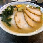 ラーメン 前田家 - チャーシュー麺＋メンマトッピング…ニンニクチョロリ