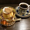 喫茶室ミミタム - ミミタムプリンSET＆ドリップコーヒー インドネシア（スマトラ式）