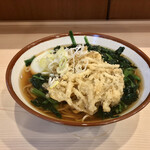 そばの神田 東一屋 - アサソバビンボー！　
      朝そば＋ごぼうかき揚げ！　