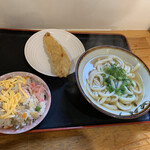 Nobuudon - ばら寿し、鶏天、かけうどん(小)♪