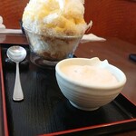 慈げん - 黒みつとパイン(+きな粉クリーム)