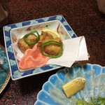 サンホテル やまね - ふぐフルコース（てっさ、ふぐの唐揚げ）