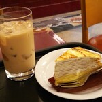 CAFFE VELOCE - ｱｲｽﾛｲﾔﾙﾐﾙｸﾃｨｰ270円とﾐﾙｸﾚｰﾌﾟ360円