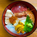 北の板さん - 元祖　おまかせ丼（１０００円）＋ウニ（５００円）