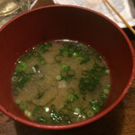 Kushiyakiya Torigocchi - 最後にお味噌汁  旨いです。