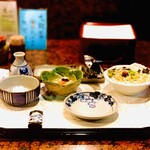 苦楽園 天がゆ - 先付+サラダ+天麩羅Set