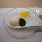 フルタ - 凍頂烏龍茶のシャーベットとその葉、グレープフルーツ