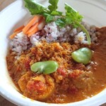 まるカフェ - 春野菜のココナッツカレー 750円