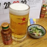 中尾酒店 - ウコン、生中、わけぎぬた