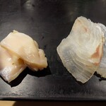 鮨 はしもと - ホッキ貝とヒラメ