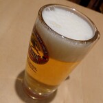 大衆蕎麦・大衆酒場 りん - 「生ビール」2杯飲みました。