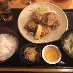 にしむら家 あかり亭 - 鶏の唐揚定食（700円）税込【令和2年03月07日撮影】