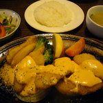 紅屋 - 2009.3　日替わりランチ～「魚のﾌﾗｲ　ﾁﾘﾏﾖｿｰｽ」