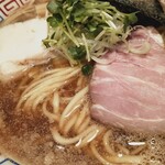 人力俥 - 背脂煮干そば（大盛・アップ）