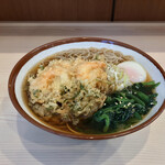 そばの神田 東一屋 - アサソバビンボー！　
      朝そば＋えびかき揚げ！　