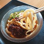 木の崎うどん - 麺のリフトアップ