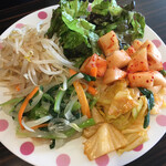韓国館 - これだけのおかず食べても980円(同伴者)