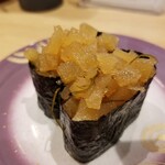 回転寿し トリトン - 松前漬け軍艦。