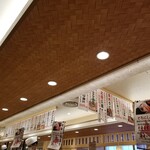 回転寿し トリトン - 店内、垂れ幕。