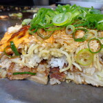 Okonomiyaki Hirano - 「お好み焼き　そばライス」（750円）+「エリンギ」（150円）