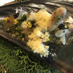 レストラン マノワ - Mene Verdure ９６８０円。ホワイトアスパラガスと平貝の冷製。盛り付けが美しく、ボリュームもある一品です。とーっても美味しかったです（╹◡╹）（╹◡╹）