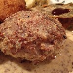 呆喰亭 信夫 - ハンバーグ･粒マスタードソース