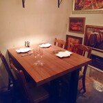 トラットリアチッチョ - ご案内いただいたテーブル席