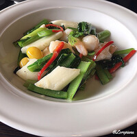 中国料理 豪華 - 海老と青菜のあっさり炒め