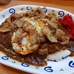 スタミナカレーの店バーグ - スタミナカレー・焼き・中盛（930円）
      