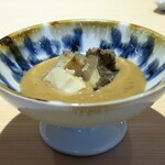 寿司 藤やま - 蒸し鮑と肝ソース