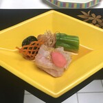 旅亭半水廬 - 甘鯛昆布〆 うるい 茗荷 新若芽