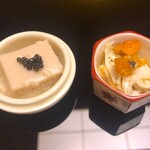 旅亭半水廬 - 白子豆腐とキャビア・平蟹