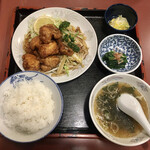 北京料理 竜馬 - とりの味付け唐揚げ定食1,000円