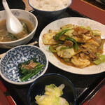 北京料理 竜馬 - 肉野菜のみそ炒め定食950円