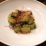 創作麺工房 鳴龍 - ごまきゅうり(梅ソース)　300円