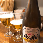 創作麺工房 鳴龍 - 瓶ビール　500円