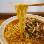 御幸飯店 - ミンチ・ニラ入りラーメン