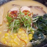 Mendokoro Houshou - ◆「乳みそラーメン」にゅーみそらーめん (半熟煮玉子)をトッピング