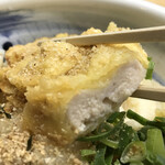 美曽乃 - 鶏天　※チキンカツのような大きさ、カットもそんな感じ