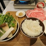 四川料理 赤坂中山 - ラム肉、野菜、ごはん