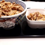 Yoshinoya - 肉だく並の量感を検証。