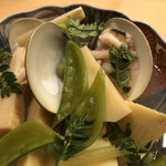 旬菜 おぐら家 - 蛤と筍の酒蒸し