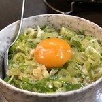 Sumibi Yakiniku Horumon Yaki Makoto - ねぎ卵ご飯