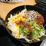 Hokkaido Sakaba - 1912_Hokkaido Sakaba-北海道酒場-_ハンバーグステーキセット＠128,000Rp_ジューシーまではいかないですが肉肉しくて美味しいハンバーグ！